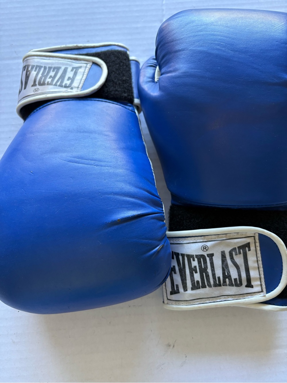 Everlast #12 Royal Blue Boxing Gloves with White Trim